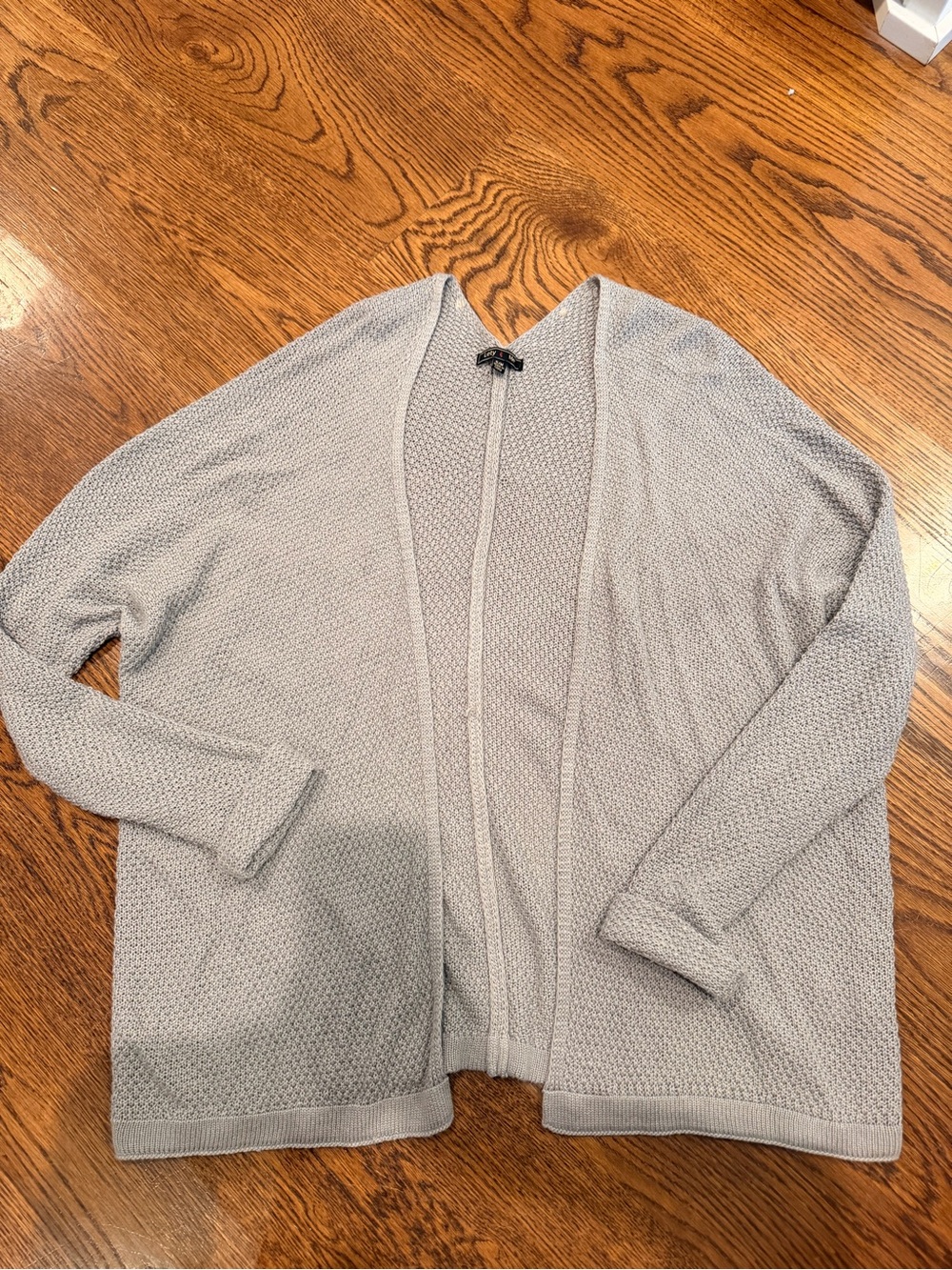 Light Gray Open Knit Cardigan